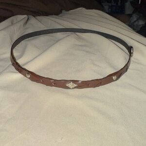 JUSTIN Brown Leather HAT BAND light weight NEW